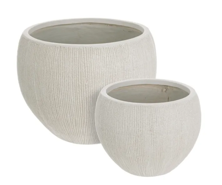 Bizzotto Vasi E Coprivasi>SET2 VASO BRUSH SFERA BEIGE