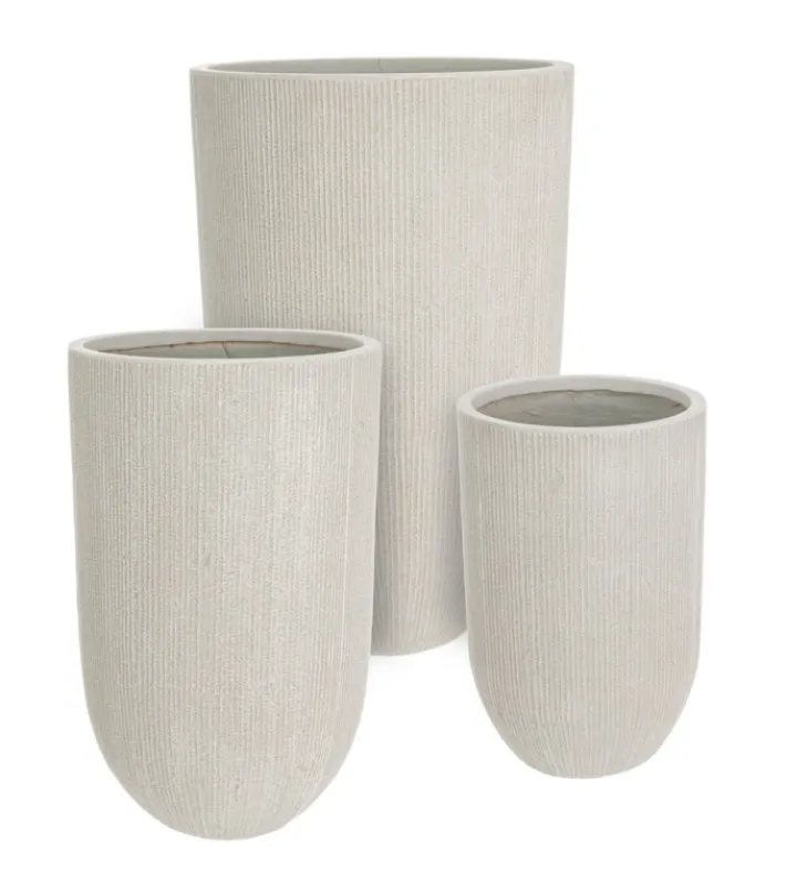 Bizzotto Vasi E Coprivasi>SET3 VASO BRUSH TO ALTO BEIGE