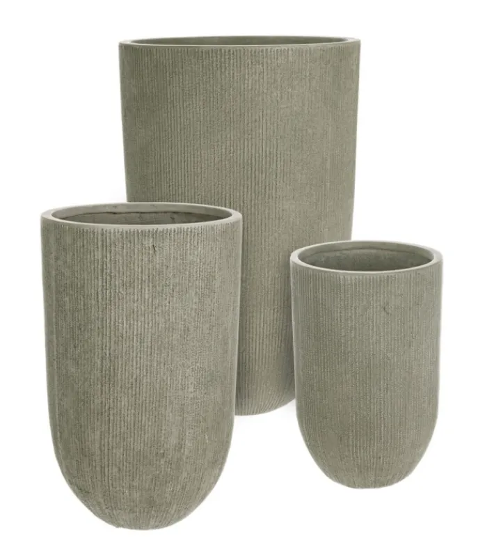 Bizzotto Vasi E Coprivasi>SET3 VASO BRUSH TO ALTO SALVIA