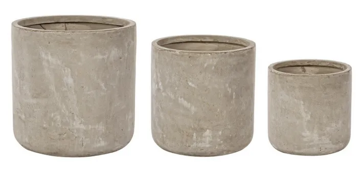 Bizzotto Vasi E Coprivasi>SET3 VASO CEMENT CIL SABBIA