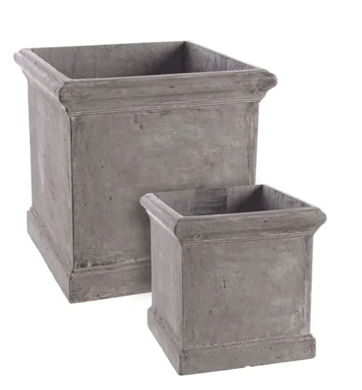 Bizzotto Vasi E Coprivasi>SET2 VASO CEMENT QU GRIGIO