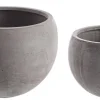 Bizzotto Vasi E Coprivasi>SET2 VASO CEMENT SFERA GRIGIO