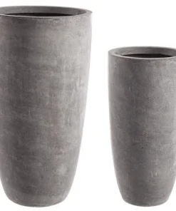 Bizzotto Vasi E Coprivasi>SET2 VASO CEMENT TO ALTO GRIGIO