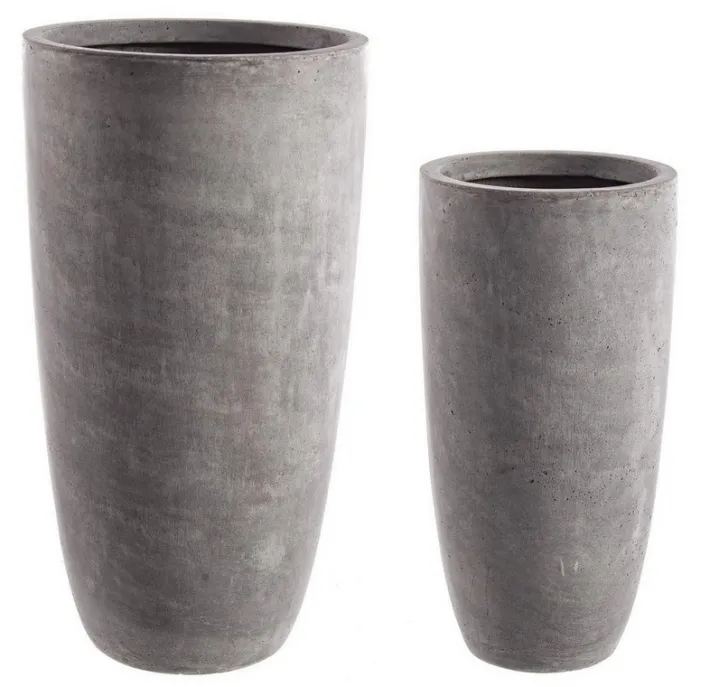 Bizzotto Vasi E Coprivasi>SET2 VASO CEMENT TO ALTO GRIGIO