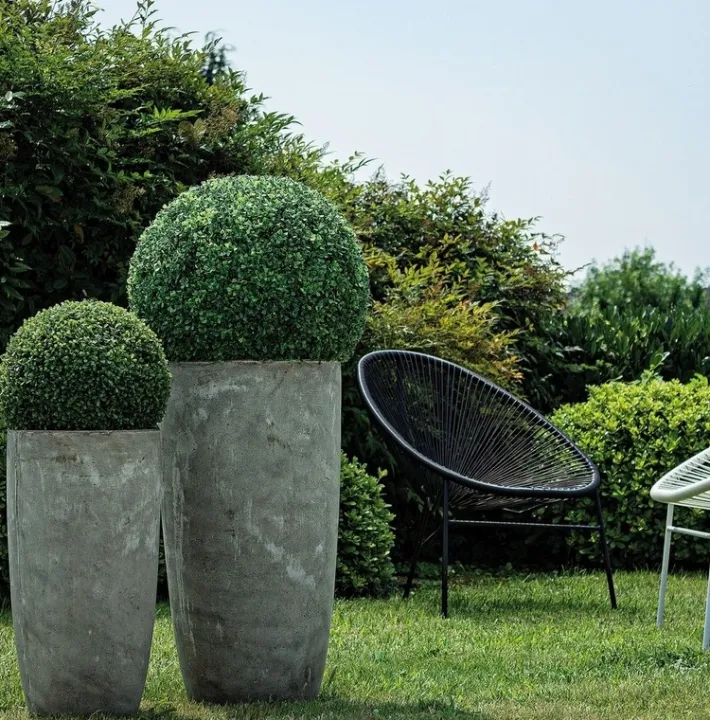 Bizzotto Vasi E Coprivasi>SET2 VASO CEMENT TO ALTO GRIGIO