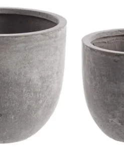 Bizzotto Vasi E Coprivasi>SET2 VASO CEMENT TO BASSO GRIGIO