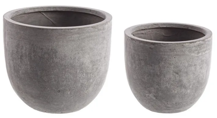 Bizzotto Vasi E Coprivasi>SET2 VASO CEMENT TO BASSO GRIGIO