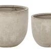 Bizzotto Vasi E Coprivasi>SET2 VASO CEMENT TO BASSO SABBIA