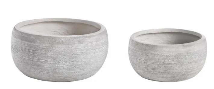 Bizzotto Vasi E Coprivasi>SET2 VASO GRAFFITI CIOTOLA BIANCO