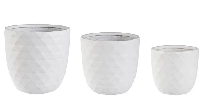 Bizzotto Vasi E Coprivasi>SET3 VASO PYRAMID BOMB BIANCO