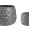 Bizzotto Vasi E Coprivasi>SET2 VASO PYRAMID CIOTOLA ANTRACITE