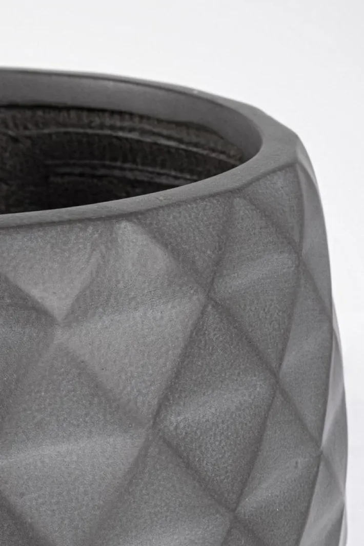 Bizzotto Vasi E Coprivasi>SET2 VASO PYRAMID CIOTOLA ANTRACITE