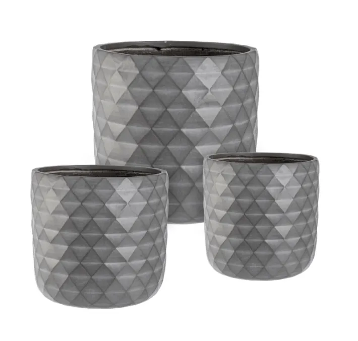Bizzotto Vasi E Coprivasi>SET3 VASO PYRAMID TO ANTRACITE