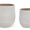 Bizzotto Vasi E Coprivasi>SET2 VASO RIGO BOMB BEIGE ALTO