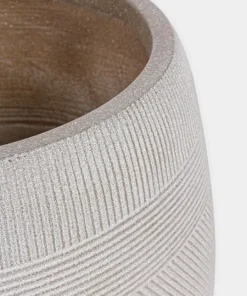 Bizzotto Vasi E Coprivasi>SET2 VASO RIGO BOMB BEIGE BASSO