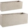 Bizzotto Vasi E Coprivasi>SET2 VASO ROCCIA RETT BASSO SABBIA