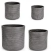 Bizzotto Vasi E Coprivasi>SET4 VASO TRESSAGE CIL ANTRACITE