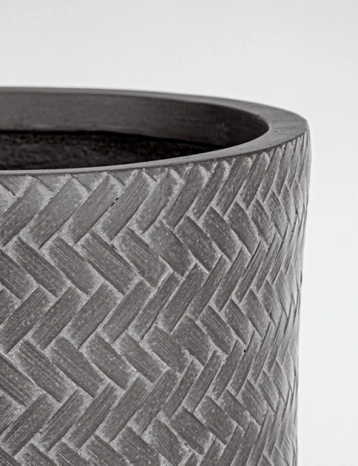 Bizzotto Vasi E Coprivasi>SET4 VASO TRESSAGE CIL ANTRACITE