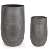 Bizzotto Vasi E Coprivasi>SET2 VASO TRESSAGE TO ALTO GRIGIO