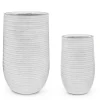 Bizzotto Vasi E Coprivasi>SET2 VASO TRESSAGE TO ALTO BIANCO