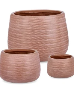 Bizzotto Vasi E Coprivasi>SET3 VASO TRESSAGE TO TERRACOTTA