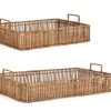 Bizzotto Ceste Decorative>SET2 VASSOIO DECOR C-MAN KADIN RETT NAT