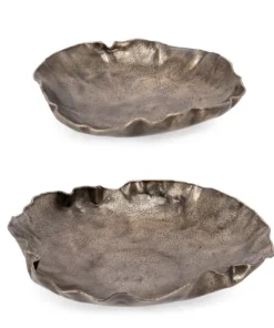 Bizzotto Oggettistica>SET2 VASSOIO DECORATIVO PRADESH DORATO