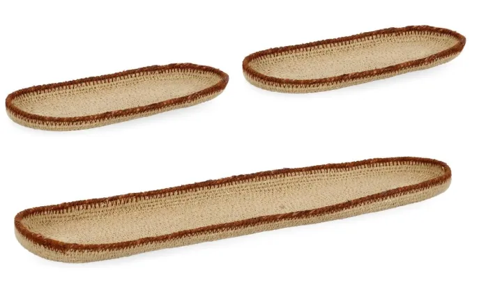 Bizzotto Ceste Decorative>SET3 VASSOIO DECORATIVO TUY NATUR MARRON