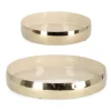 Bizzotto Coprivasi>SET2 VASSOIO DECORATIVO VELMA TO ORO BEI