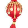 Bizzotto Pendagli>SFERA FRINGE ROSSO C-NAPPA D80
