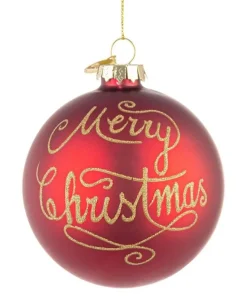 Bizzotto Sfere>SFERA VT MERRY CHRISTMAS ROSSO D80