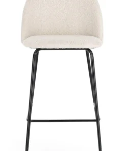 Bizzotto Sgabelli Bar>SGABELLO BAR EFFETTO BOUCLE' NERO/AVORIO - CARRY