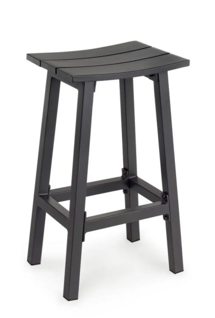 Bizzotto Sgabelli>SGABELLO BAR IN ALLUMINIO ANTRACITE YK13 - SKIPPER