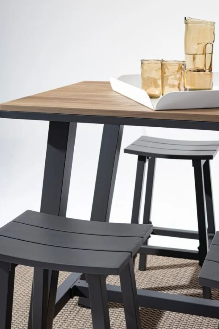 Bizzotto Sgabelli>SGABELLO BAR IN ALLUMINIO ANTRACITE YK13 - SKIPPER