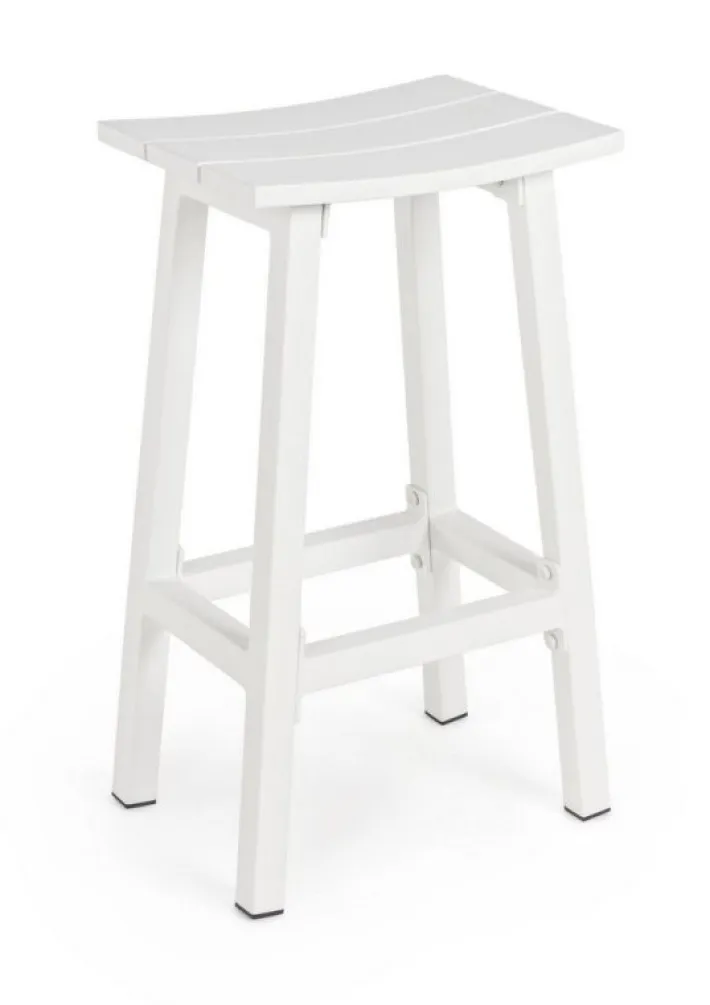 Bizzotto Sgabelli>SGABELLO BAR IN ALLUMINIO BIANCO YK11 - SKIPPER