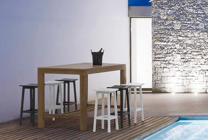 Bizzotto Sgabelli>SGABELLO BAR IN ALLUMINIO BIANCO YK11 - SKIPPER