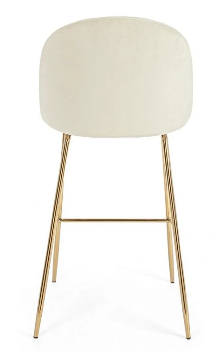 Bizzotto Sgabelli Bar>SGABELLO BAR IN VELLUTO BIANCO - CARRY
