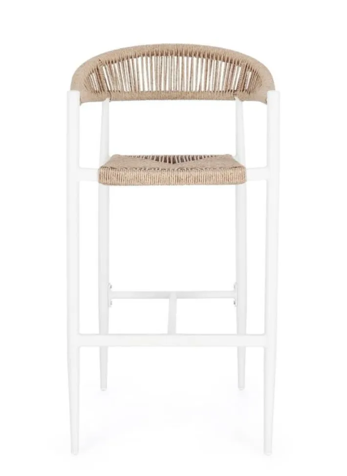 Bizzotto Sgabelli>SGABELLO BAR JANDIA BIANCO/BEIGE