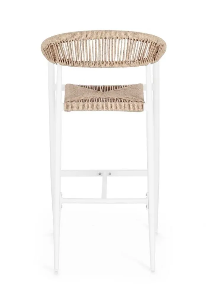 Bizzotto Sgabelli>SGABELLO BAR JANDIA BIANCO/BEIGE