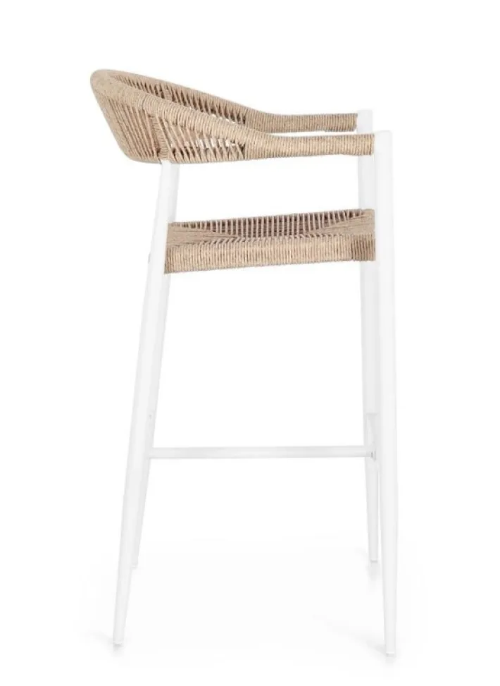 Bizzotto Sgabelli>SGABELLO BAR JANDIA BIANCO/BEIGE