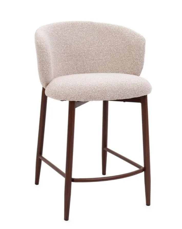 Bizzotto Sgabelli Bar>SGABELLO CUCINA AMALIA NOCE/BEIGE