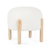 Bizzotto Sgabelli>SGABELLO EFFETTO BOUCLE' BIANCO - DAYLA