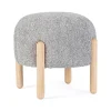 Bizzotto Sgabelli>SGABELLO EFFETTO BOUCLE' GRIGIO CHIARO - DAYLA