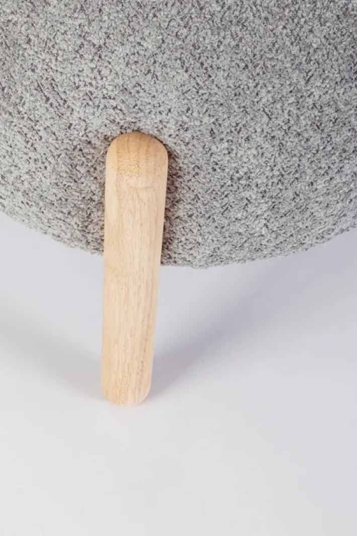 Bizzotto Sgabelli>SGABELLO EFFETTO BOUCLE' GRIGIO CHIARO - DAYLA