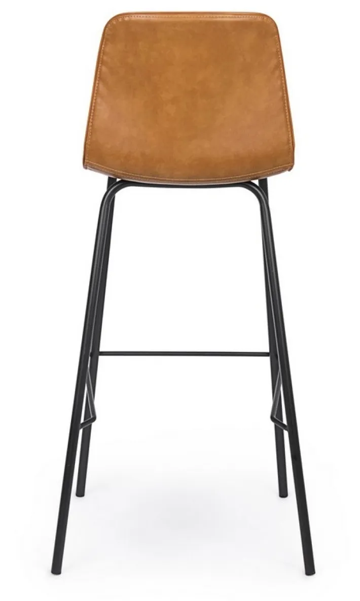 Bizzotto Sgabelli Bar>SGABELLO IN ECOPELLE COLOR CUOIO - KYRA