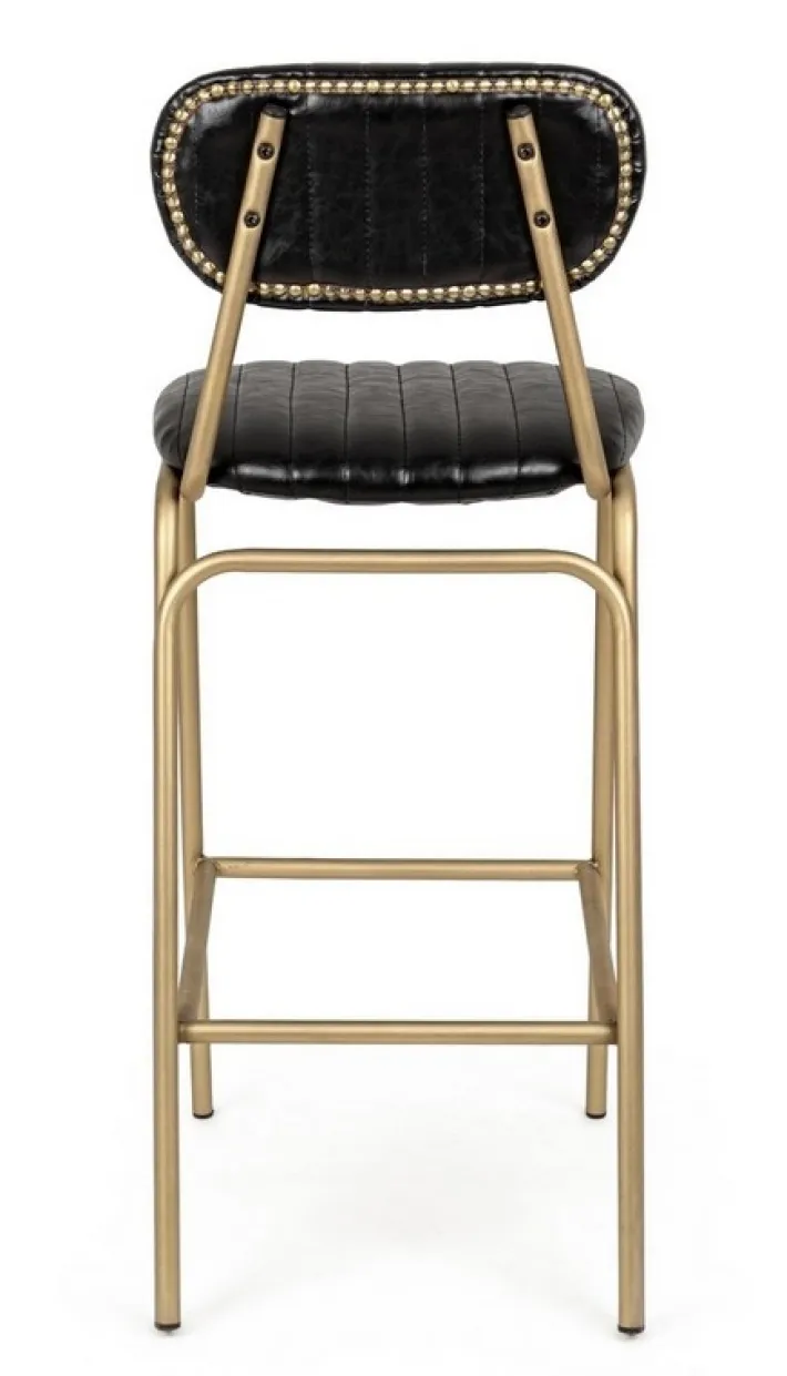 Bizzotto Sgabelli Bar>SGABELLO IN ECOPELLE NERO - ADDY