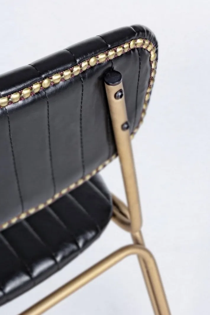 Bizzotto Sgabelli Bar>SGABELLO IN ECOPELLE NERO - ADDY