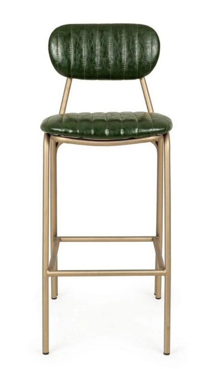Bizzotto Sgabelli Bar>SGABELLO IN ECOPELLE VERDE SCURO - ADDY