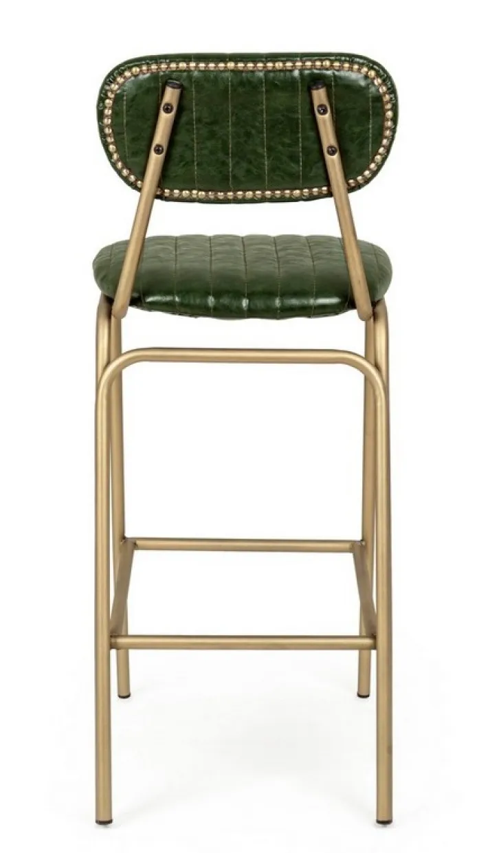 Bizzotto Sgabelli Bar>SGABELLO IN ECOPELLE VERDE SCURO - ADDY