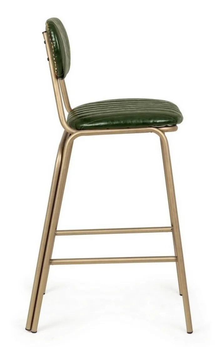 Bizzotto Sgabelli Bar>SGABELLO IN ECOPELLE VERDE SCURO - ADDY
